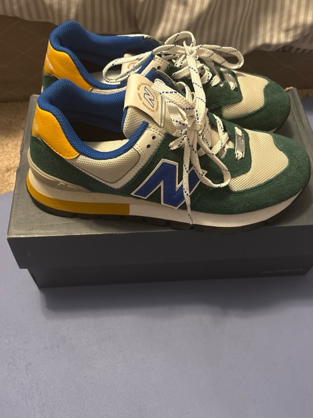 New Balance Green, Blue & Yellow Retro-Inspired Men's Sneakers